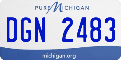 MI license plate DGN2483