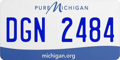MI license plate DGN2484