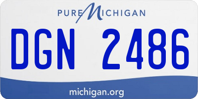 MI license plate DGN2486