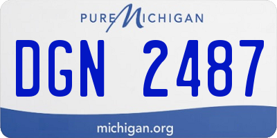 MI license plate DGN2487