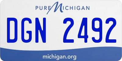MI license plate DGN2492