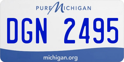 MI license plate DGN2495