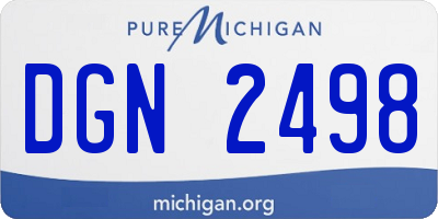 MI license plate DGN2498