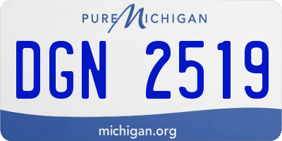 MI license plate DGN2519