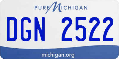 MI license plate DGN2522