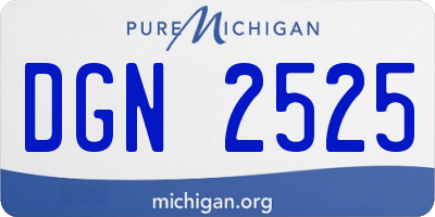 MI license plate DGN2525