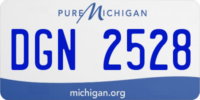 MI license plate DGN2528