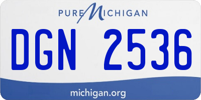 MI license plate DGN2536