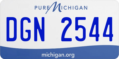 MI license plate DGN2544