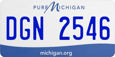 MI license plate DGN2546