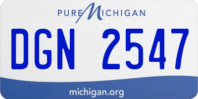 MI license plate DGN2547