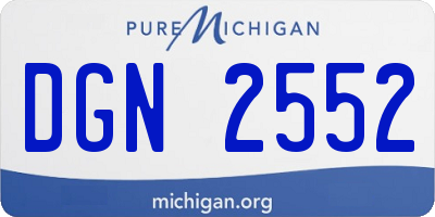 MI license plate DGN2552