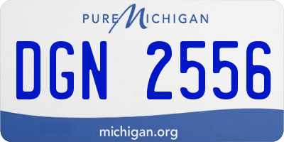MI license plate DGN2556