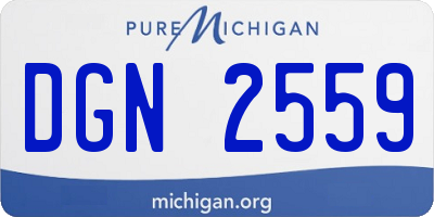 MI license plate DGN2559