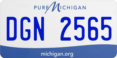 MI license plate DGN2565