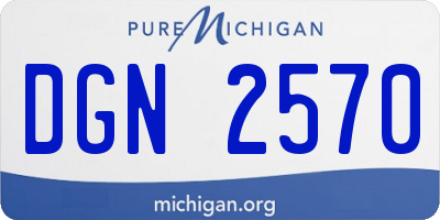 MI license plate DGN2570