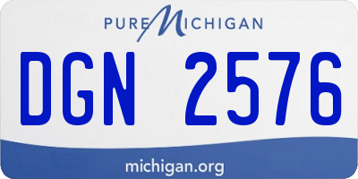 MI license plate DGN2576