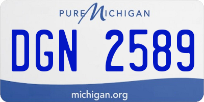 MI license plate DGN2589