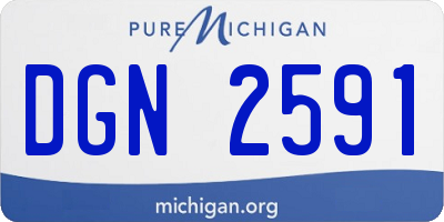 MI license plate DGN2591