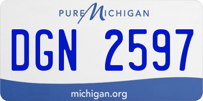 MI license plate DGN2597