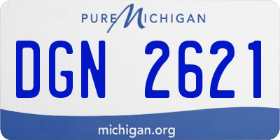 MI license plate DGN2621