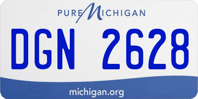 MI license plate DGN2628