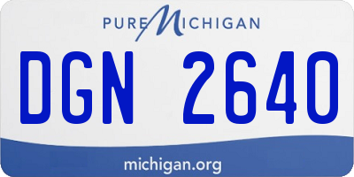MI license plate DGN2640