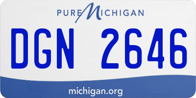 MI license plate DGN2646