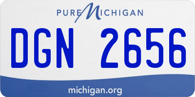 MI license plate DGN2656