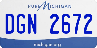 MI license plate DGN2672