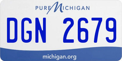 MI license plate DGN2679