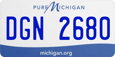MI license plate DGN2680