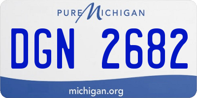 MI license plate DGN2682