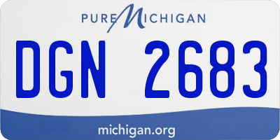 MI license plate DGN2683