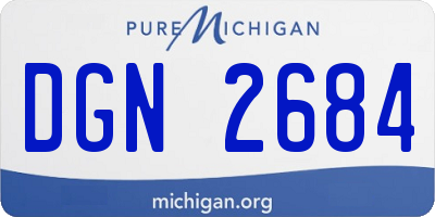 MI license plate DGN2684