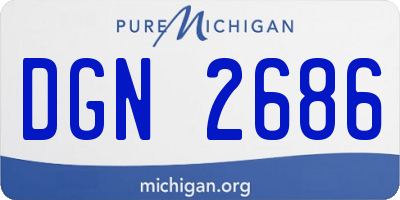 MI license plate DGN2686