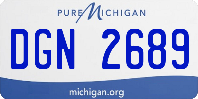 MI license plate DGN2689
