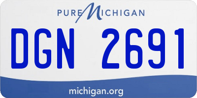 MI license plate DGN2691