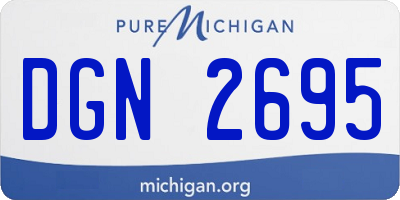 MI license plate DGN2695