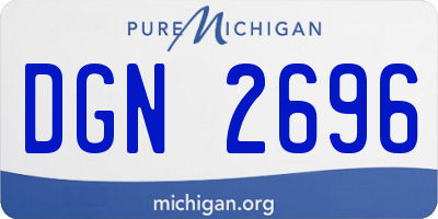 MI license plate DGN2696