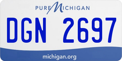 MI license plate DGN2697