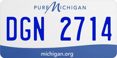 MI license plate DGN2714