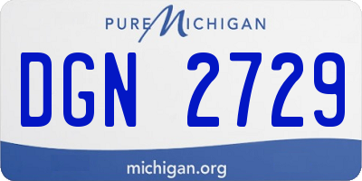 MI license plate DGN2729