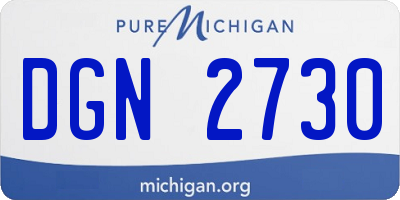 MI license plate DGN2730