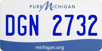 MI license plate DGN2732