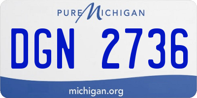 MI license plate DGN2736