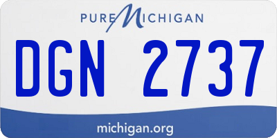 MI license plate DGN2737