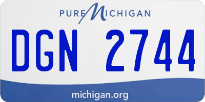 MI license plate DGN2744