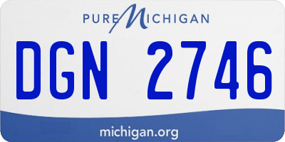 MI license plate DGN2746