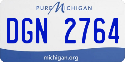 MI license plate DGN2764